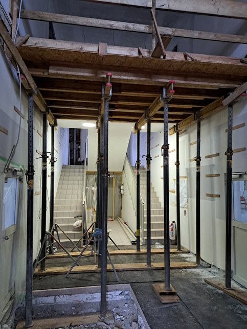 Foto zeigt Betonarbeiten innen