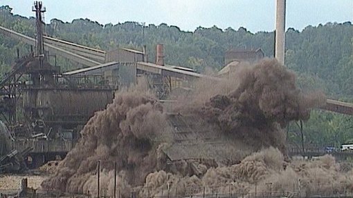 Foto zeigt Foto der Stahlhütten-Industrie