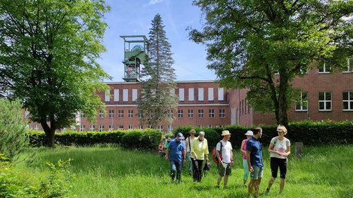 Foto zeigt Wanderer in Landsweiler-Reden