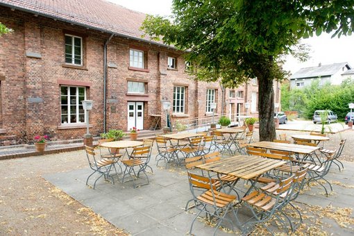 Foto zeigt Biergarten